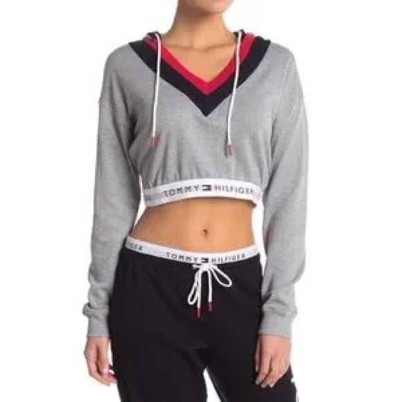 Tommy Hilfiger Retro crop hoodie NWT - Picture 2 of 6